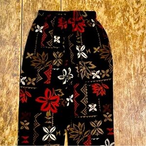 Chicos, travelers size 0 floral pattern, black pants. Bundle with Chicos top.